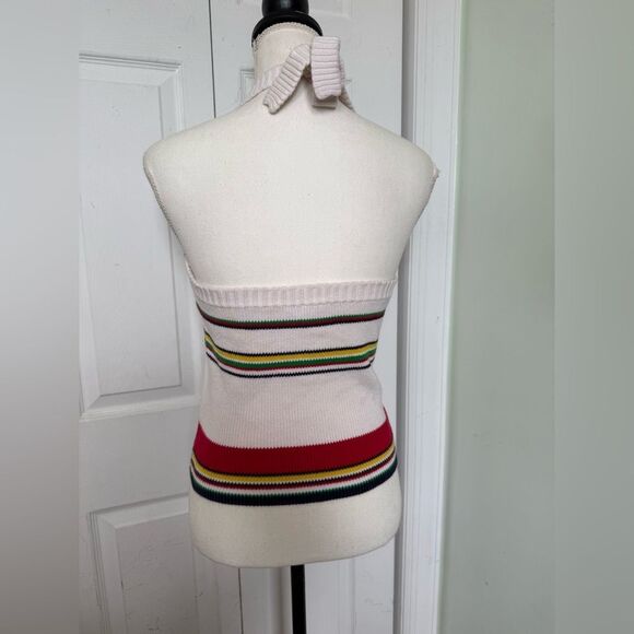 Y2K/ 90s Tommy Hilfiger “Tommy Jeans” Knitted Halter Top Preppy - Picture 5 of 9